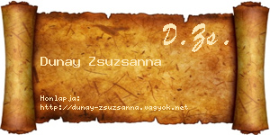 Dunay Zsuzsanna névjegykártya